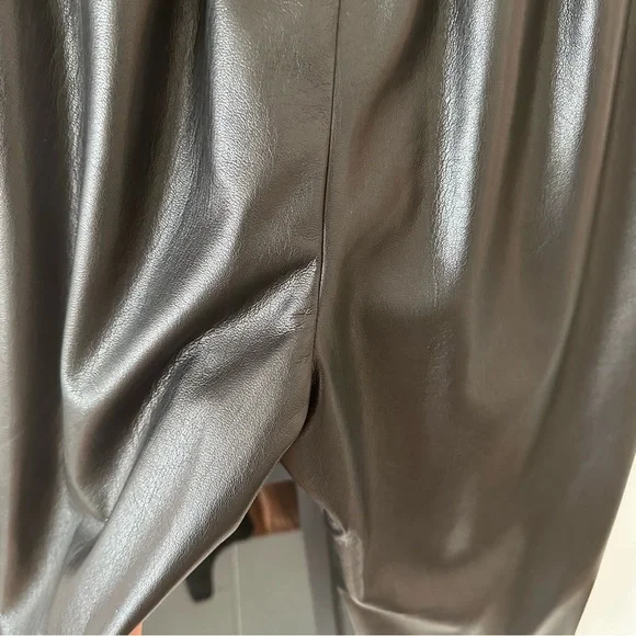 Anine Bing Colton track pant black faux leather - Picture 6 of 8